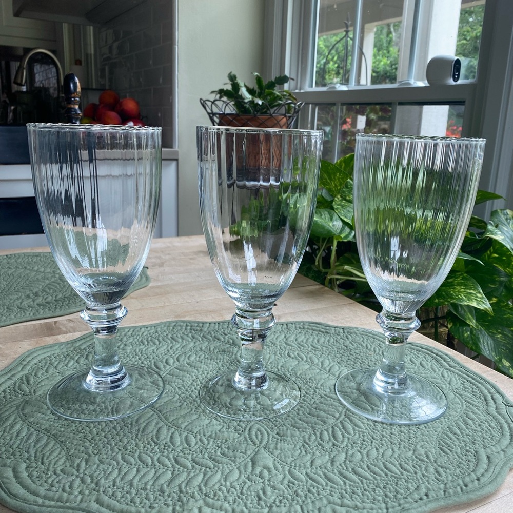 Lenox 9” Butler’s Pantry Iced Tea Goblets Glasses 18 oz. Handmade